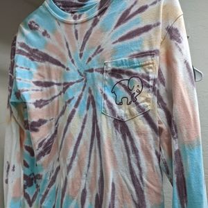 Ivory Ella long sleeve tie dye shirt size S